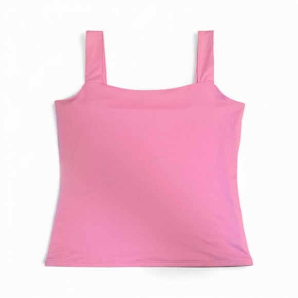 The Workshop Tank Top Bundle Size Large Pink And White Square Neckline Stretch - Picture 4 of 14